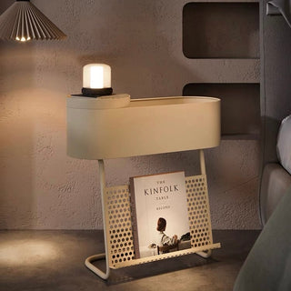 Slim Iron Side Table Storage Magazine Rack