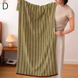 Classic Stripe Bath Towel  100% Cotton Hanging Type Combed Cotton Large Size Towel Blanket