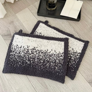 Gradient knit tissue case cover hanging gray