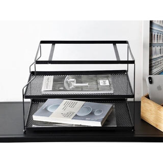 Multifunctional Bamboo x Iron Storage Rack for Tissues and Cosmetics