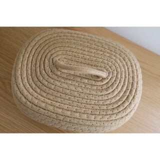 Rope Braided Small Item Storage Basket with Lid