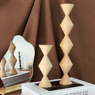Triangle Wood Object Set of 2