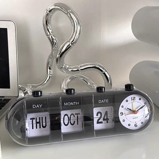 Retro Flip Clock  Table Clock with Calendar