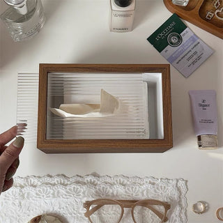 Thimble Wood Clear Acrylic Tissue Case Tissue Box