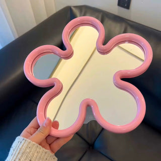 Color Frame Flower Shape Wall Mirror