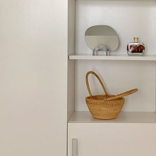 Rattan Picnic Basket with Handles Storage Basket