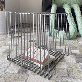Silver Metal Storage Rack Side Table Magazine Rack Wire Cube