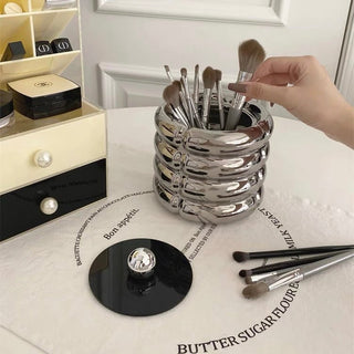 Ceramic storage box with lid brush standin .