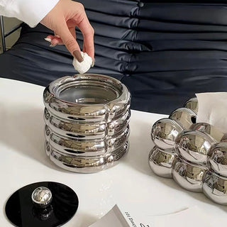 Ceramic storage box with lid brush standin .