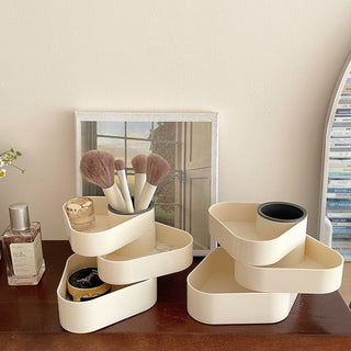 Triangle Three-Tier Sliding Brush Stand Pen Holder
