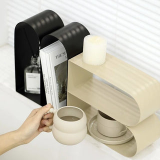 Arched Iron Two-Tier Display Rack  Storage