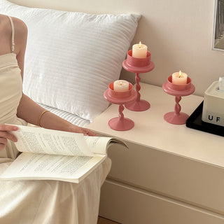 way Pink Twist Candle Holder