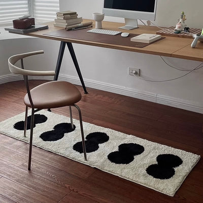 Monochrome Dot Motif Long Rug Mat Absorbent 50 x 160 cm Kitchen Mat