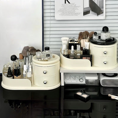 360 Degree Rotating Monotone Drawer Storage Cosmetic Box  Multi-purpose Rack