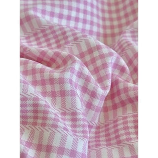 Pink Mix Check Pattern Duvet Cover Set 2 Sizes  Bed Cover All Seasons Year-Round