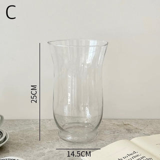 Clear Glass Simple Flower Vase