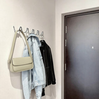 Silver Wavy Wall Hooks   Hanger Hooks   Wall-mounted Storage