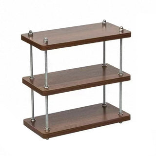 Wood Silver Three-Tier Storage Display Rack Perfume Storage