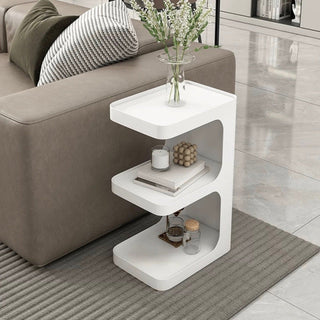25cm Wide Iron E-Type Compact Three-Tier Side Table