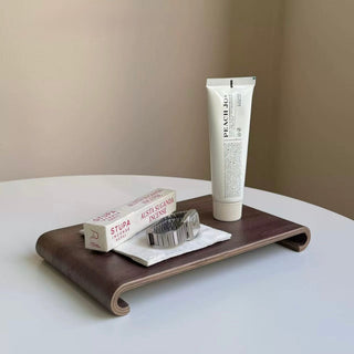 Simple Wood Accessory Tray Plate Brown