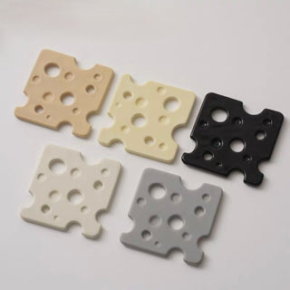 Cheese motif ceramic square coaster