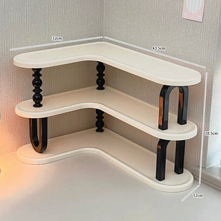 Monochrome Three-tier storage corner rack Cosmetics Perfume storage Display rack