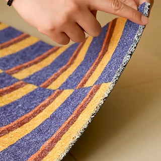 Retro Color Stripe Pattern Entrance Mat 50 x 80 cm Mud Removal