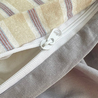 Gray Multi-stripe Cotton Duvet Cover Set  Bed Cover