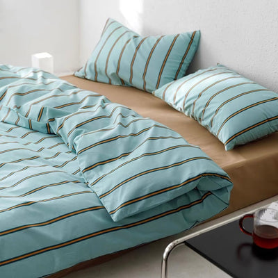 Blue Pin Stripe Duvet Cover Set