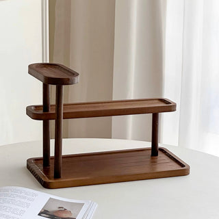 Wood Multi-tiered Storage Display Rack Perfume Storage Cosmetics Storage