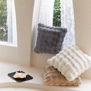FauxFur Fluffy and Soft Textured Cushion Cover  45 x 45 cm