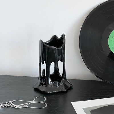 Melting Ceramic Brush Stand  Candle Holder Storage