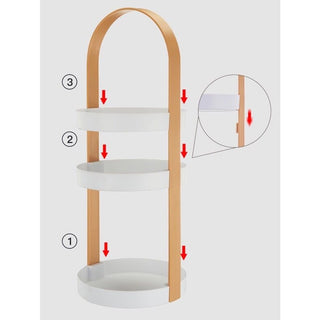 Archframe Round Three-Tier Rack  Cosmetic Storage