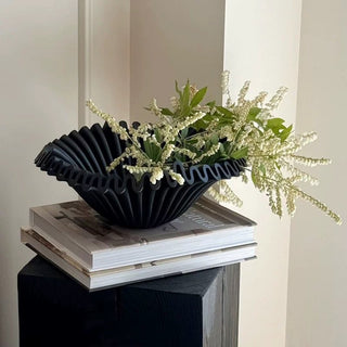 Modern Pleated Design Large Fruit Tray  Basket Storage Tray