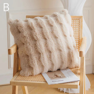 FauxFur Fluffy and Soft Textured Cushion Cover  45 x 45 cm