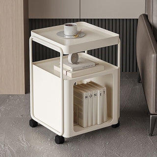 Square storage wagon with castersin  side table