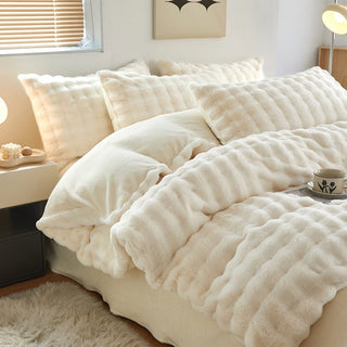 Fluffy and soft duvet cover set bed cover bedding cover