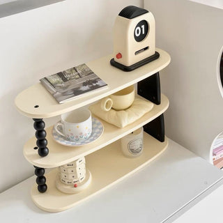 Asymmetrical design Three-tier storage display rack