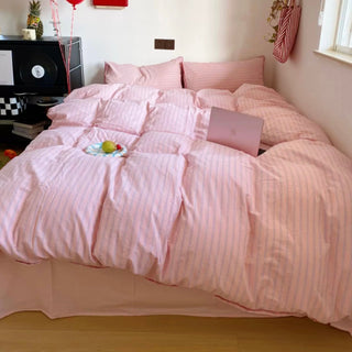 Colorful Stripe Cotton Duvet Cover Set