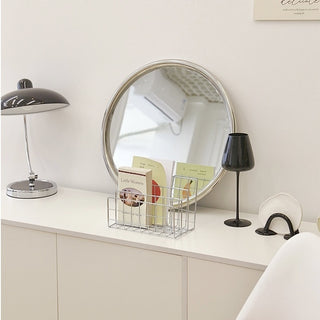 Stainless steel wire magazine rack storage book stand