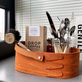 Handled Wooden Shaker Box Storage Basket