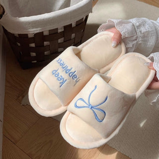 Ribbon embroidered design room shoes  3 sizes indoor slippers.
