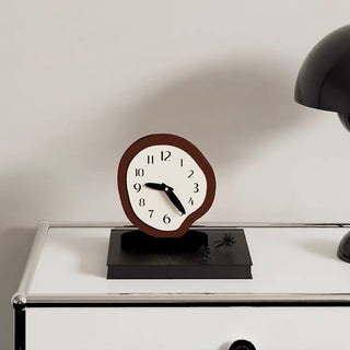 Unique Silhouette Two-Tone Clock Table Clock
