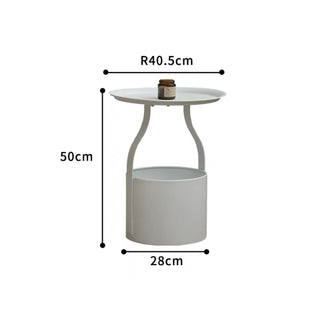 Iron Round Storage Side Table