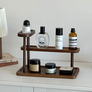Wood Multi-tiered Storage Display Rack Perfume Storage Cosmetics Storage