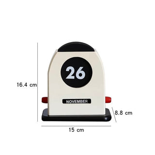 Monochrome Retro Card-type Perpetual Calendar Wooden Desk Calendar