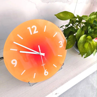 Gradient Wall Clock with Stand and Lettering