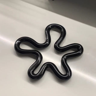 Wavy Ceramic Trivet     Decorative Object