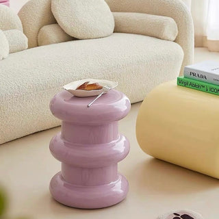 Chubby Round Three-Tier Side Table Stool   in