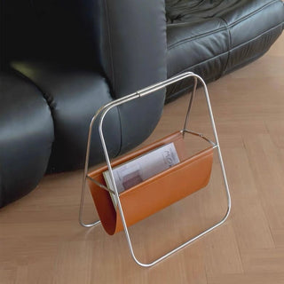Foldable Faux Leather Magazine Rack Storage
